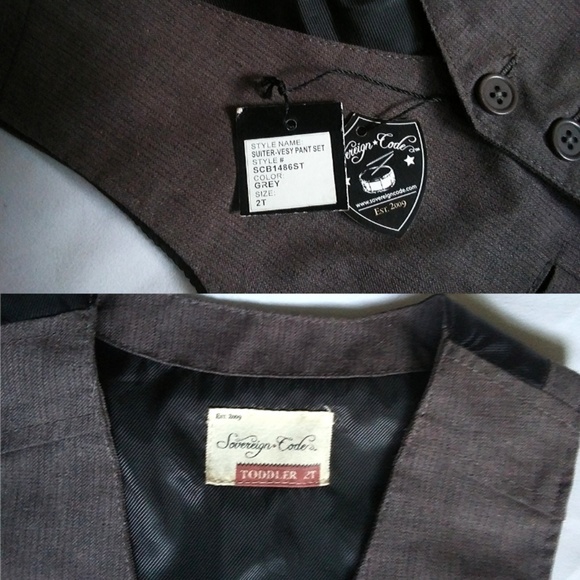 NWT Sovereign Code Gray 2 Pc Suiter Vest Pants Set - Picture 8 of 8